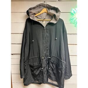 Women's Retro 1990's Gap Black Full-Zip Jacket/Windbreaker